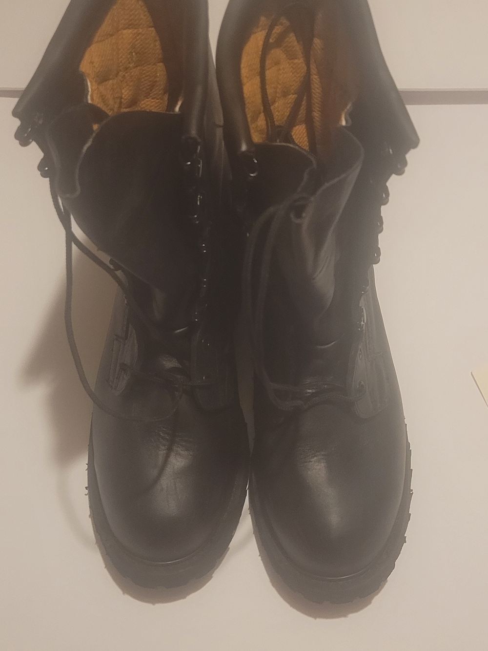 Black Leather Combat Boots Cold Weather Intermediate.